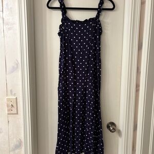 Navy Polka Dot Dress